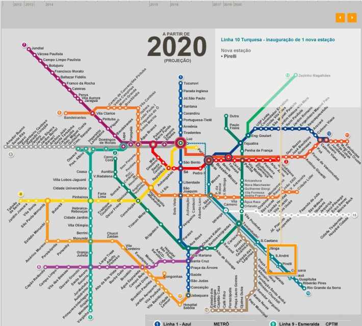 Mapa Futuro Terra Metr Cptm