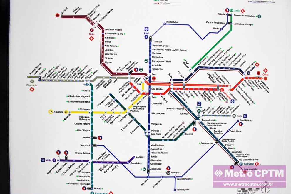 O Mapa Metropolitano Atualizado Metrô Cptm