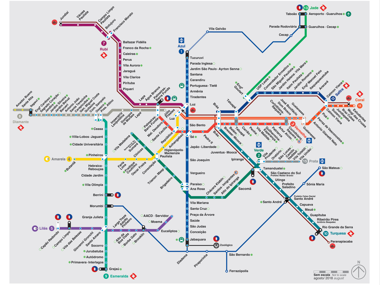 Veja O Mapa De Estações Do Metrô E Cptm Metrô Cptm