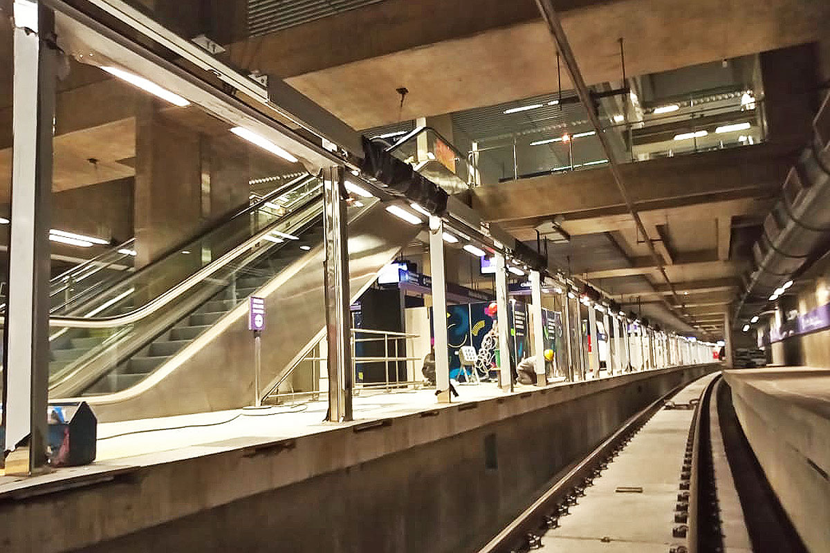 Plataforma na estação Luz já é reformada para receber o Expresso