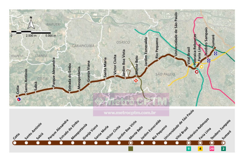 Rota da linha r20: horários, paradas e mapas - Cidade Modelo (Atualizado)