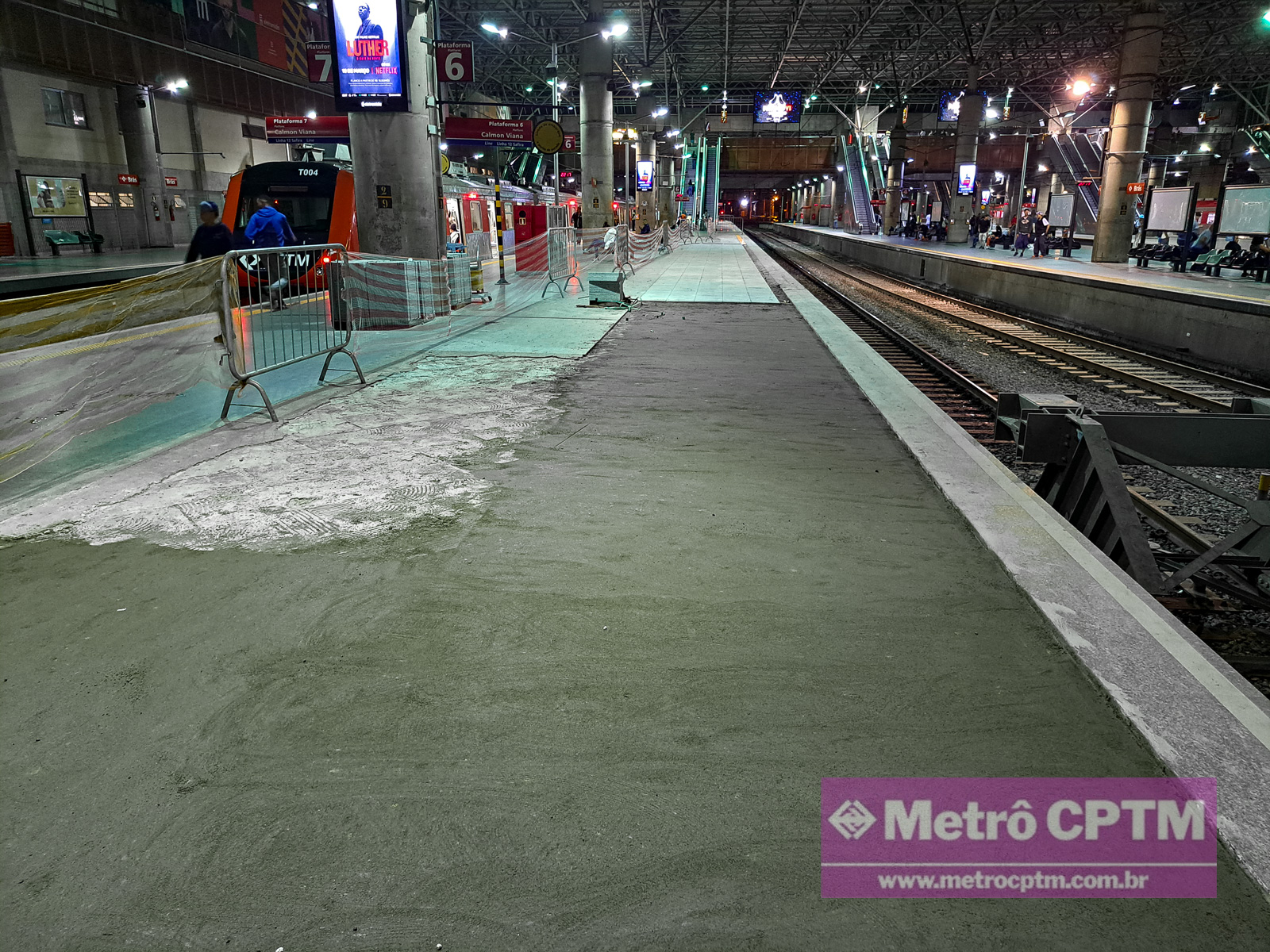 Obras na plataforma 6 da estação Brás (Jean Carlos) - Metrô CPTM