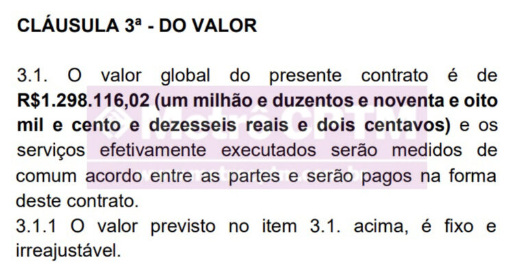 Valor do contrato entre ViaMobilidade e Metrô (Lei de Acesso à Informação)