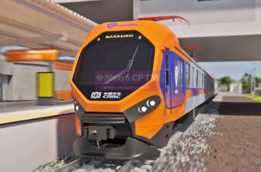 Projeção do novo trem do Metrô BH, que será fornecido pela CRRC (MetrôBH)