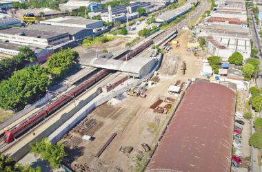 Obras da estação Ipiranga da Linha 15 em junho de 2024