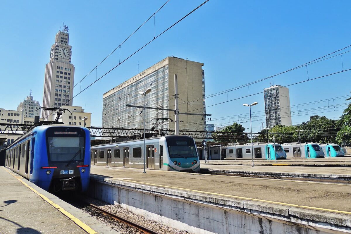 Trens da Supervia na Central do Brasil