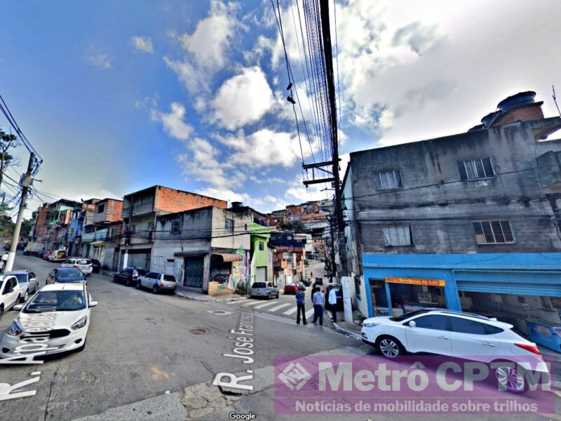 Local onde será construída a Estação Morro Grande (Street View)