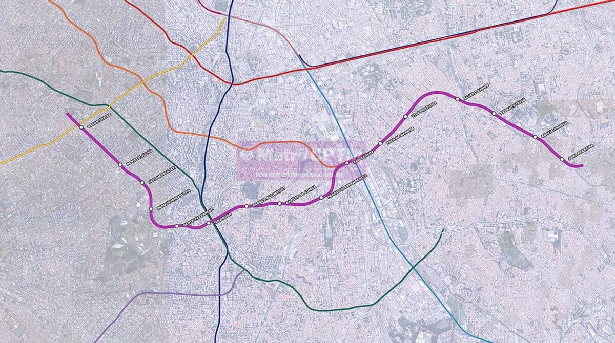 Novo trajeto da Linha 16-Violeta, proposta pela Acciona
