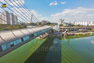 O lado sul da estação Santo Amaro da Linha 5