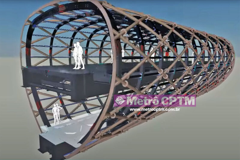 A passarela dupla da estação Campo Belo deverá ficar assim