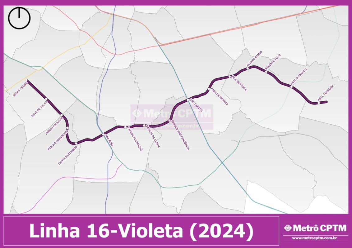 Traçado da Linha 16-Violeta sugerido pela Acciona (Jean Carlos)