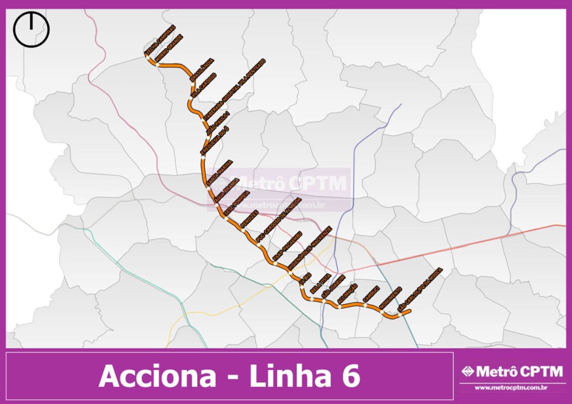 Com extensões, Linha 6 pode chegar a 22 km e 21 estações