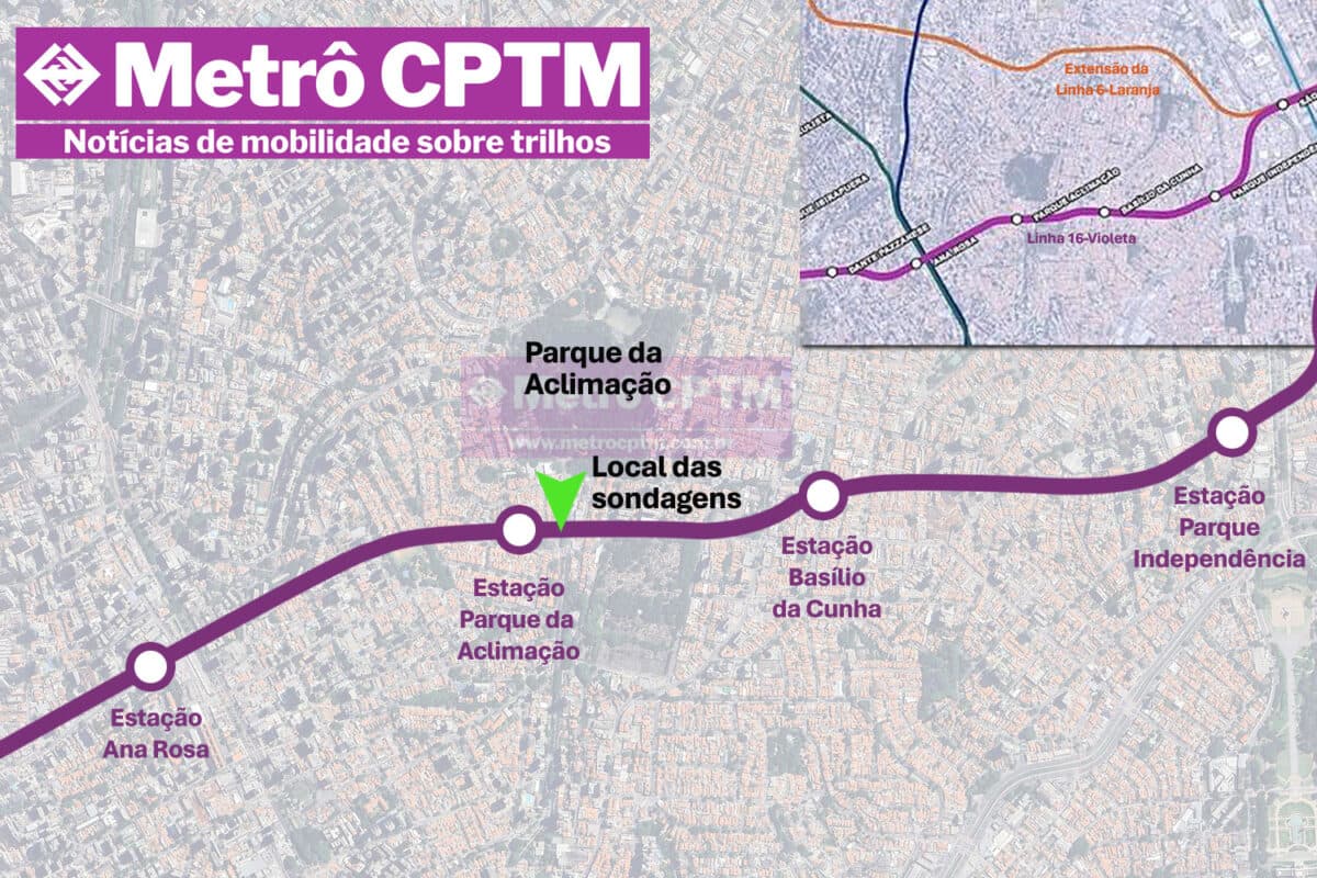 Local onde foram avistadas sondagens coincide com trajeto da Linha 16