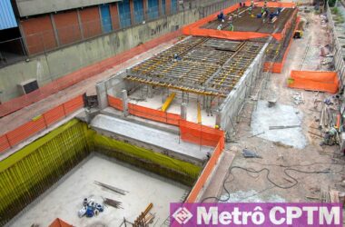 Plataformas da futura estação Penha em construção (Jean Carlos)