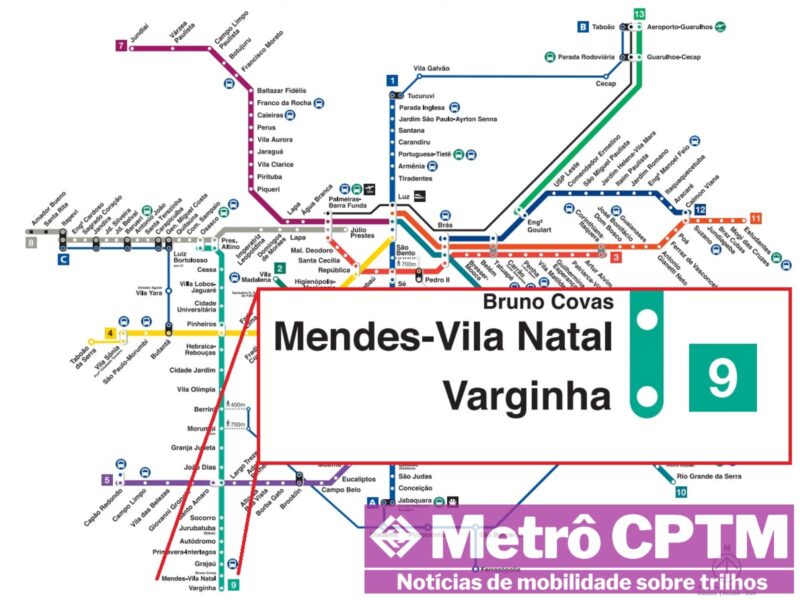 Estação Varginha é incluída no Mapa de Transporte Metropolitano (STM)