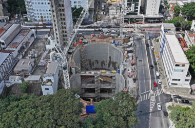 Obras da estação São Joaquim da Linha 6-Laranja (Linha Uni)