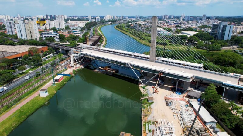 Ampliação da Estação Santo Amaro em novembro/2024 (iTechdrones)