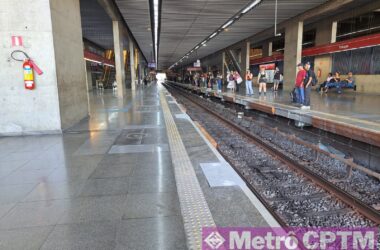 Preparação para implantação de portas de plataforma na Estação Tatuapé (Jean Carlos)