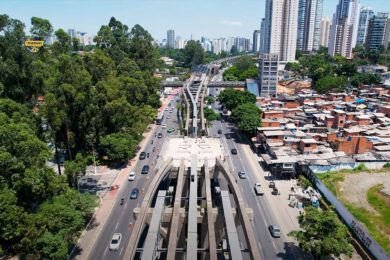 Track-switch na Avenida Roberto Marinho