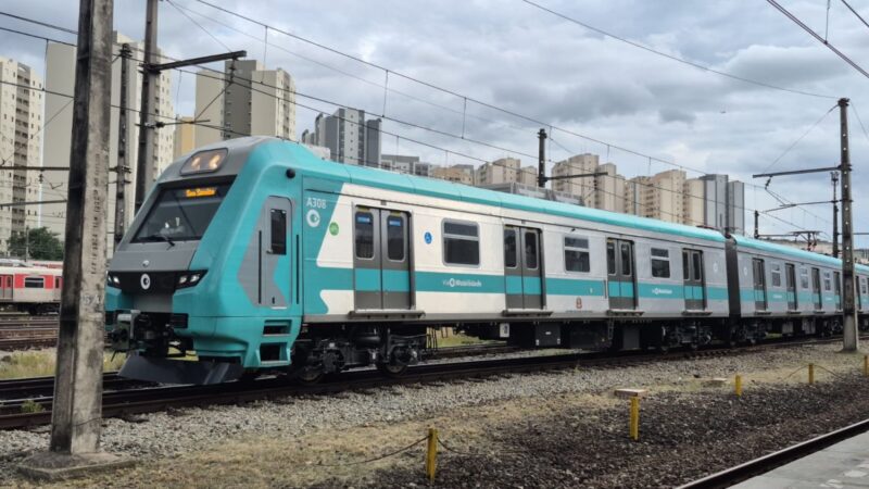 Composição A30 em movimentação no dia 17/01/25 (Diego Metroferroviário)