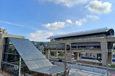 Estação Vereador José Diniz em fase de acabamento (Thiago Nonato)